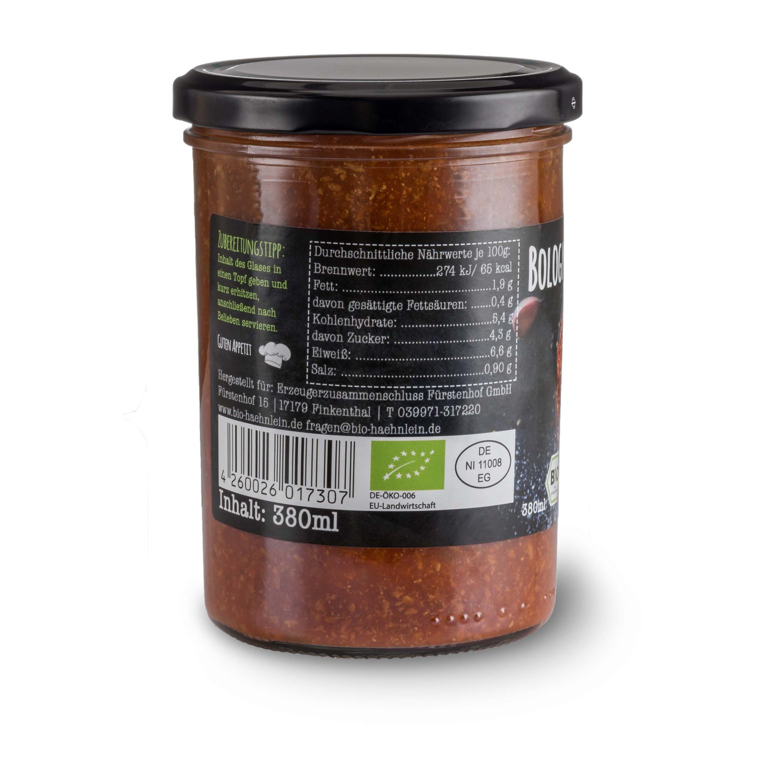 Geflügel Bolognese Sauce kaufen 360ml | haehnlein Shop